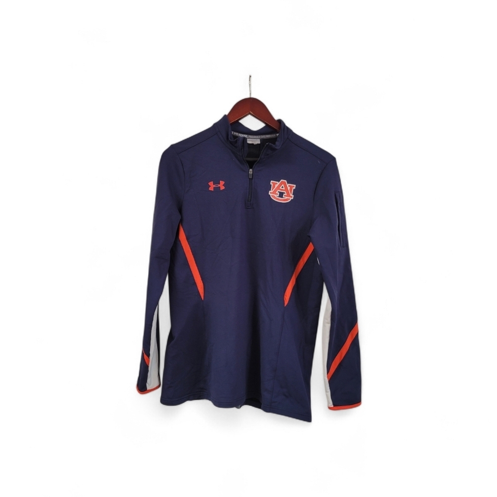 Y2K Under Armour Auburn Tigers Mens Performance Quater Zip Pullover Medium